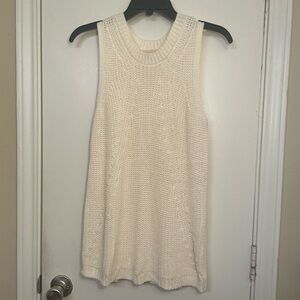 Philosophy Cream Sleeveless V-Neck Sweater